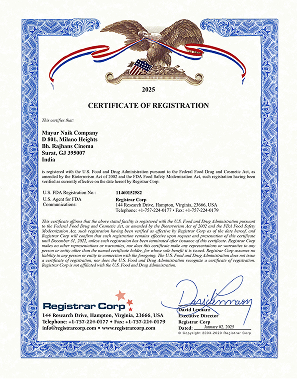 FDA 2024-F Certificate